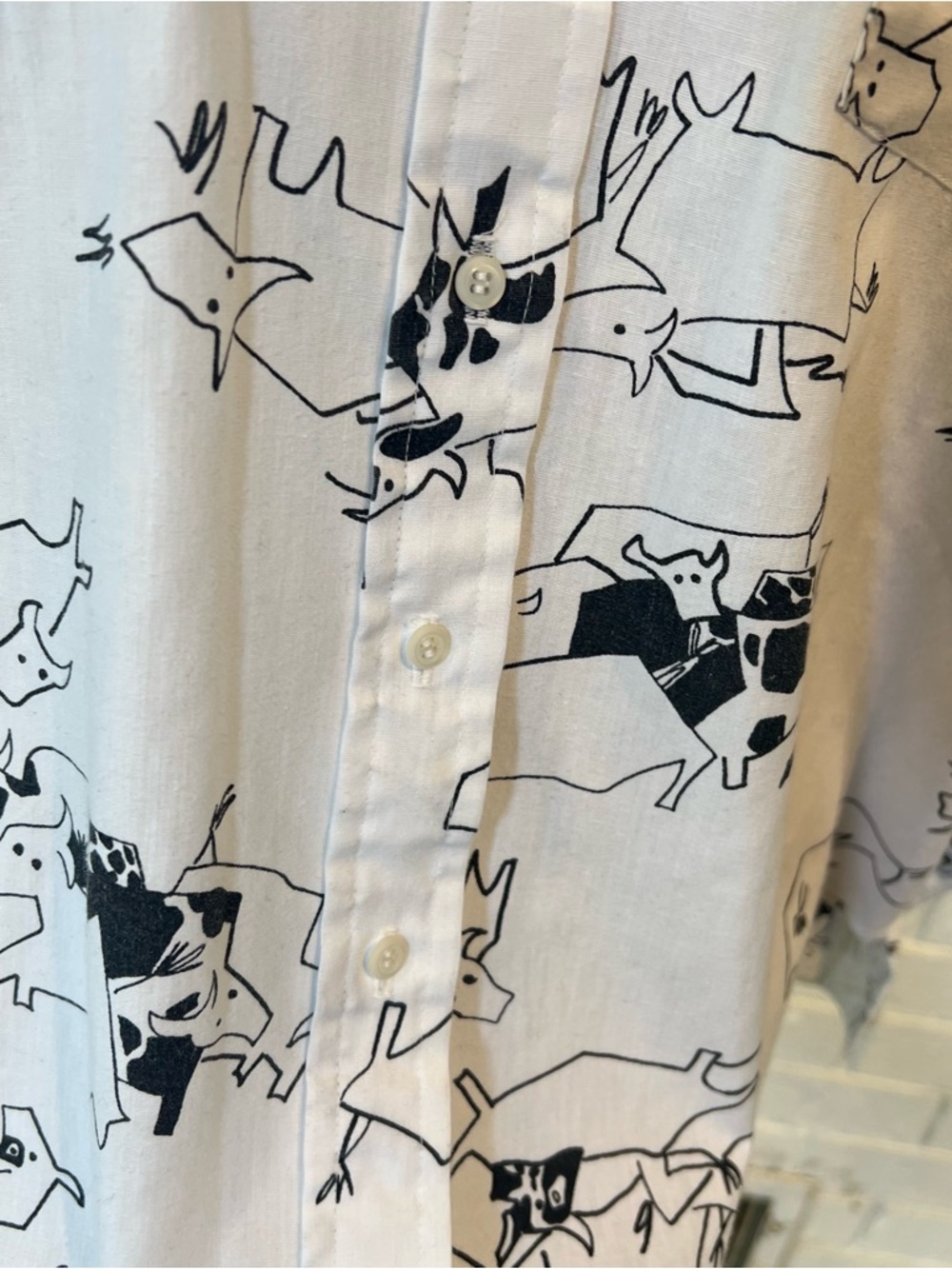 Vintage Panhandle Slim Western Cow Print Button-Up Shirt Womens M - Picture 3 of 8